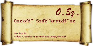 Oszkó Szókratész névjegykártya
